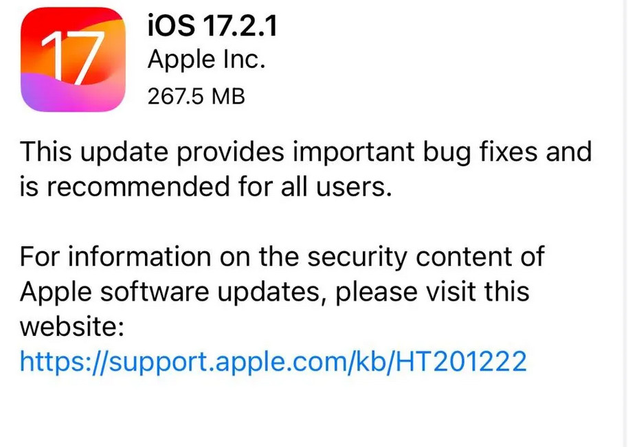 Apple iOS 17.2.1: Neues Update Desaster mit iOS 17.2.1