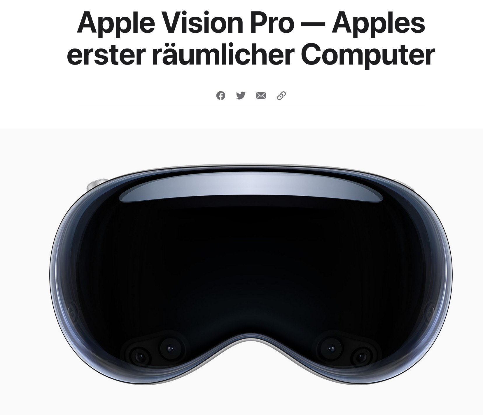 Apple Vision Pro: Apple präsentiert neue AR-Brille --Preise ab 3.499 US-Dollar