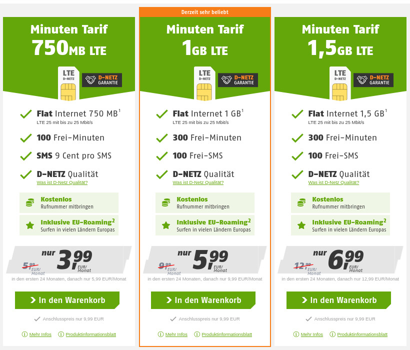 Preistipp Telekom Netz: Klarmobils LTE 750 MB Smartphone Tarif mit 100 Freimin. fr 3,99 Euro
