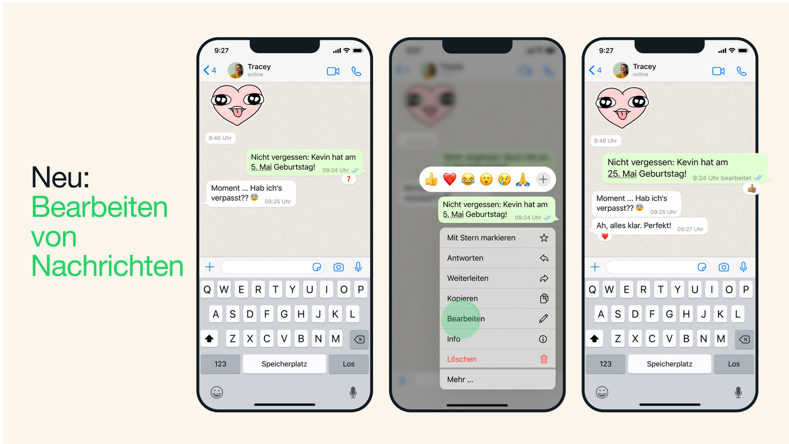 Whatsapp Neuerung: WhatsApp Nachrichten nachträglich bearbeiten